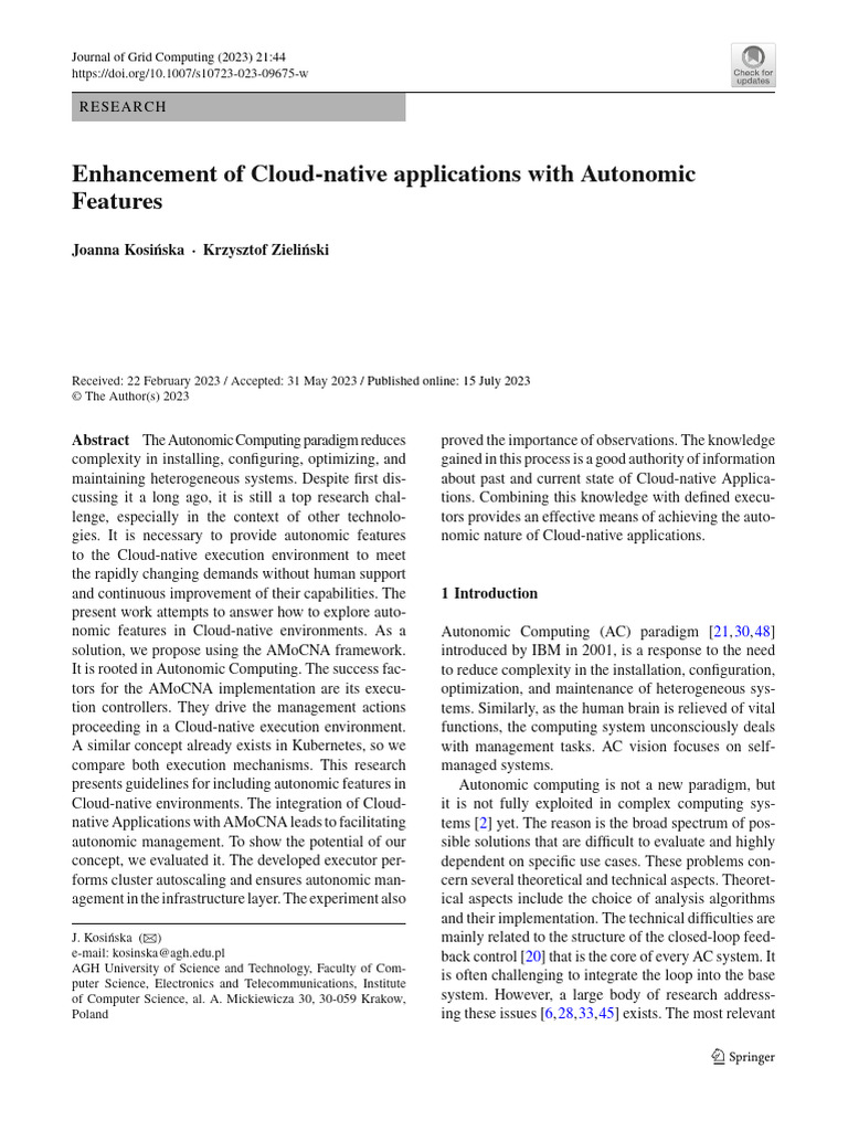 Enhancing Cloud-Native Apps with Autonomy | PDF | Service Level ...