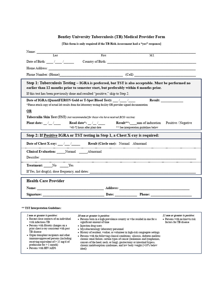 Tuberculosis Testing Guidelines | PDF | Tuberculosis | Immunology