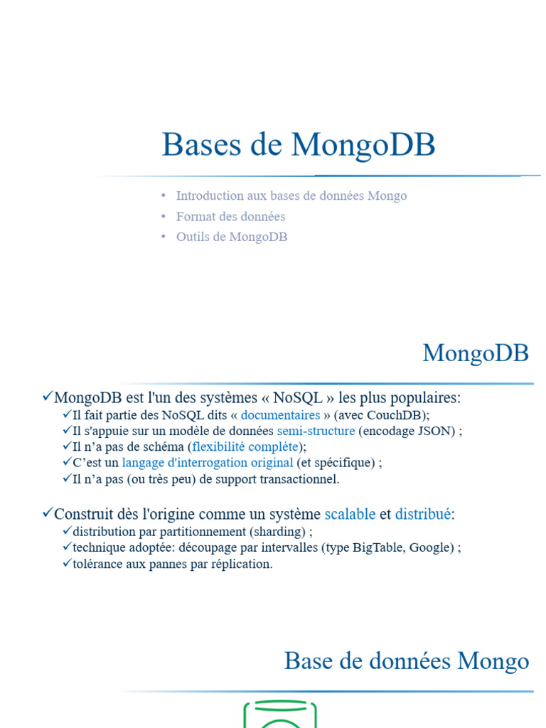 Introduction aux bases de données MongoDB | PDF | MongoDB | JSON