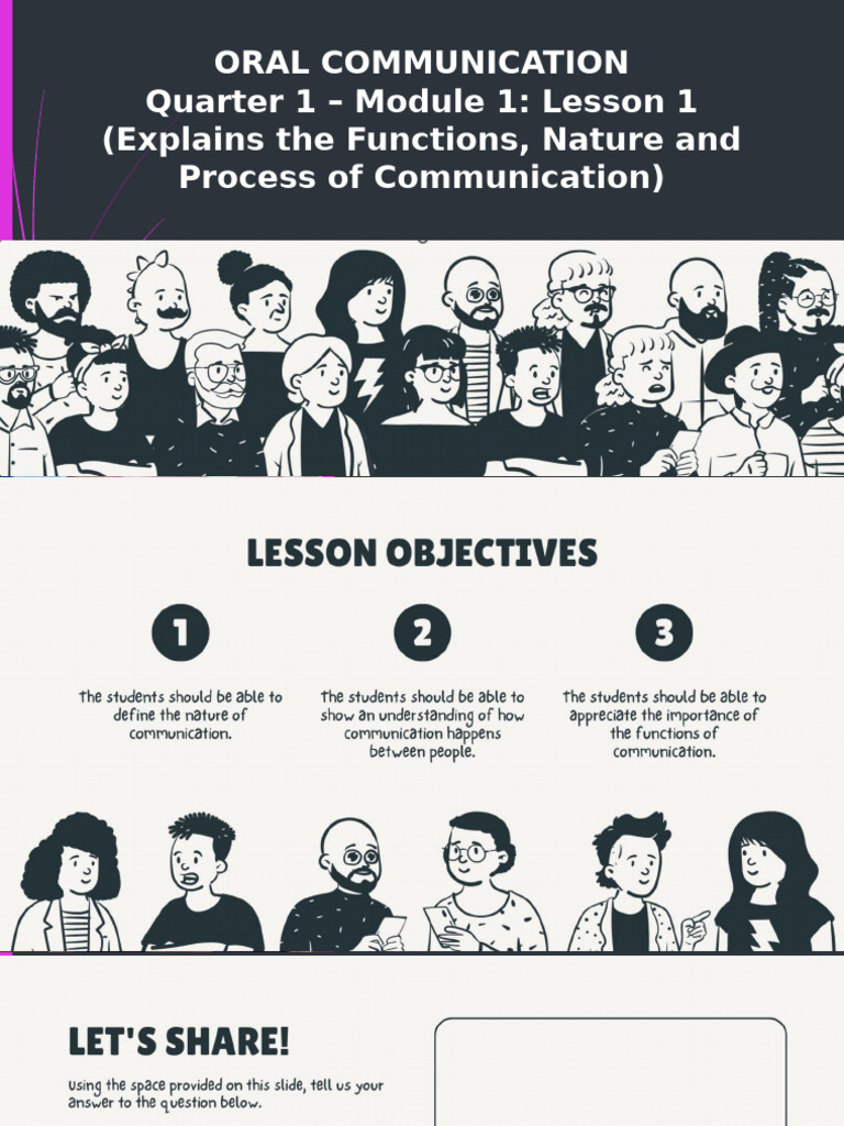 Functions of Oral Communication | PDF | Communication | Nonverbal ...