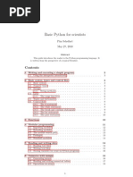 Basic Python For Scientists: Pim Schellart May 27, 2010