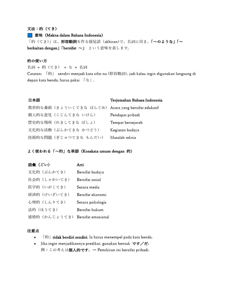 Penjelasan Teki 的 | PDF