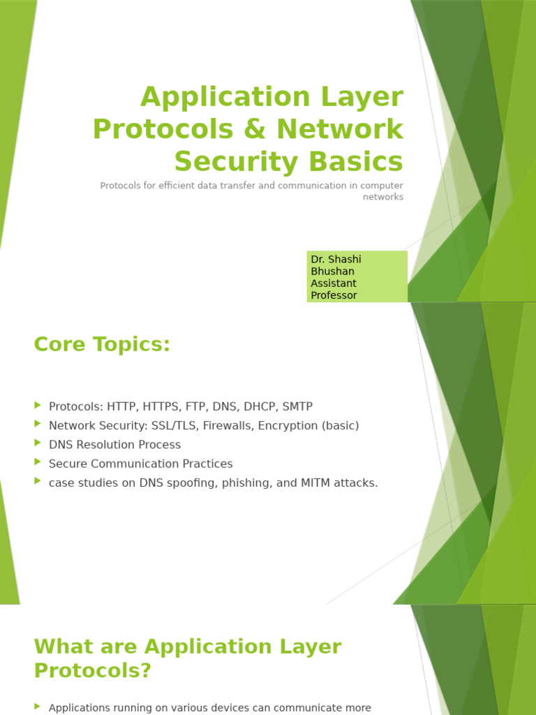 Application Layer Protocols & Security Basics | PDF | Transport Layer ...