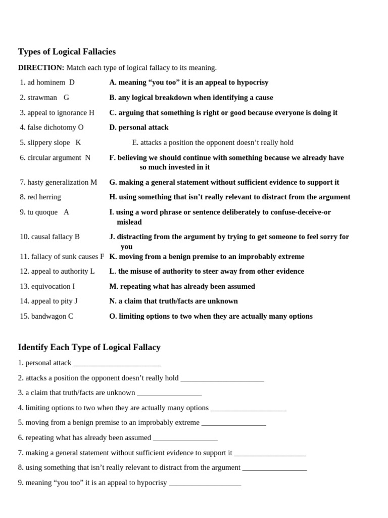 Understanding Logical Fallacies | PDF | Fallacy | Logic