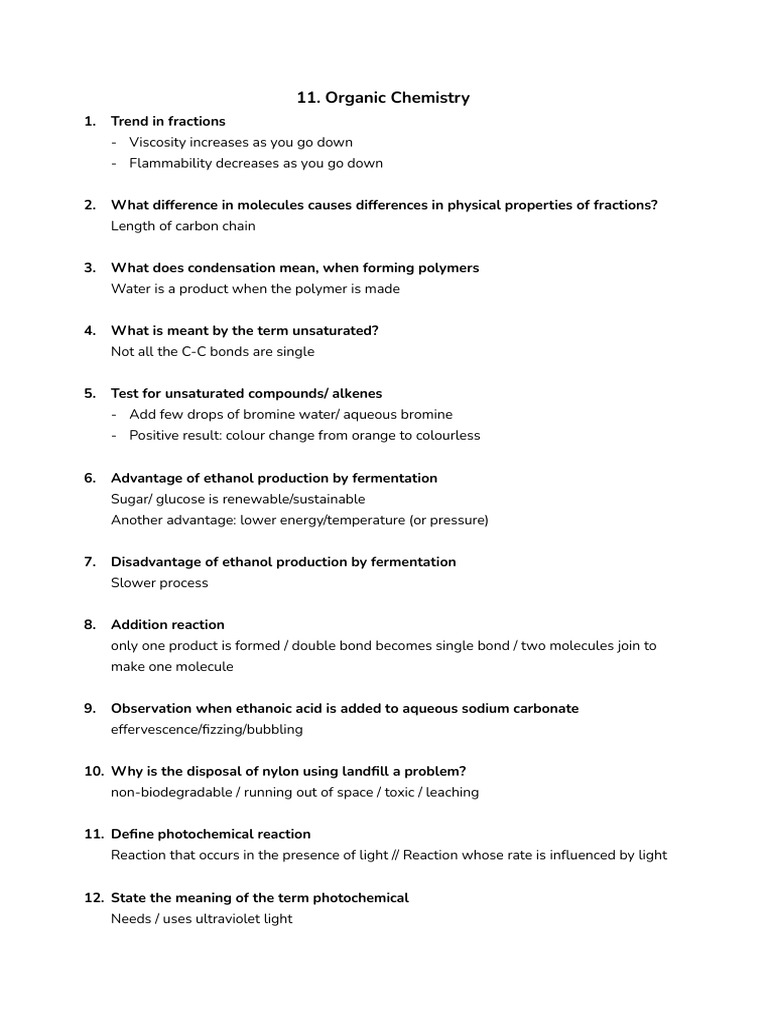 Organic Chemistry: Key Concepts & Reactions | PDF | Chemical Reactions ...