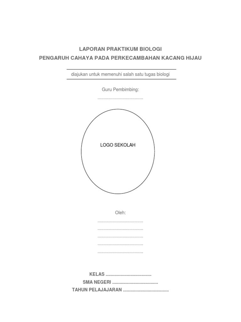 Contoh LAPORAN PRAKTIKUM