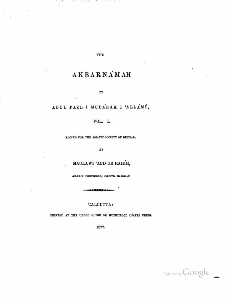 Akbar Name H | PDF