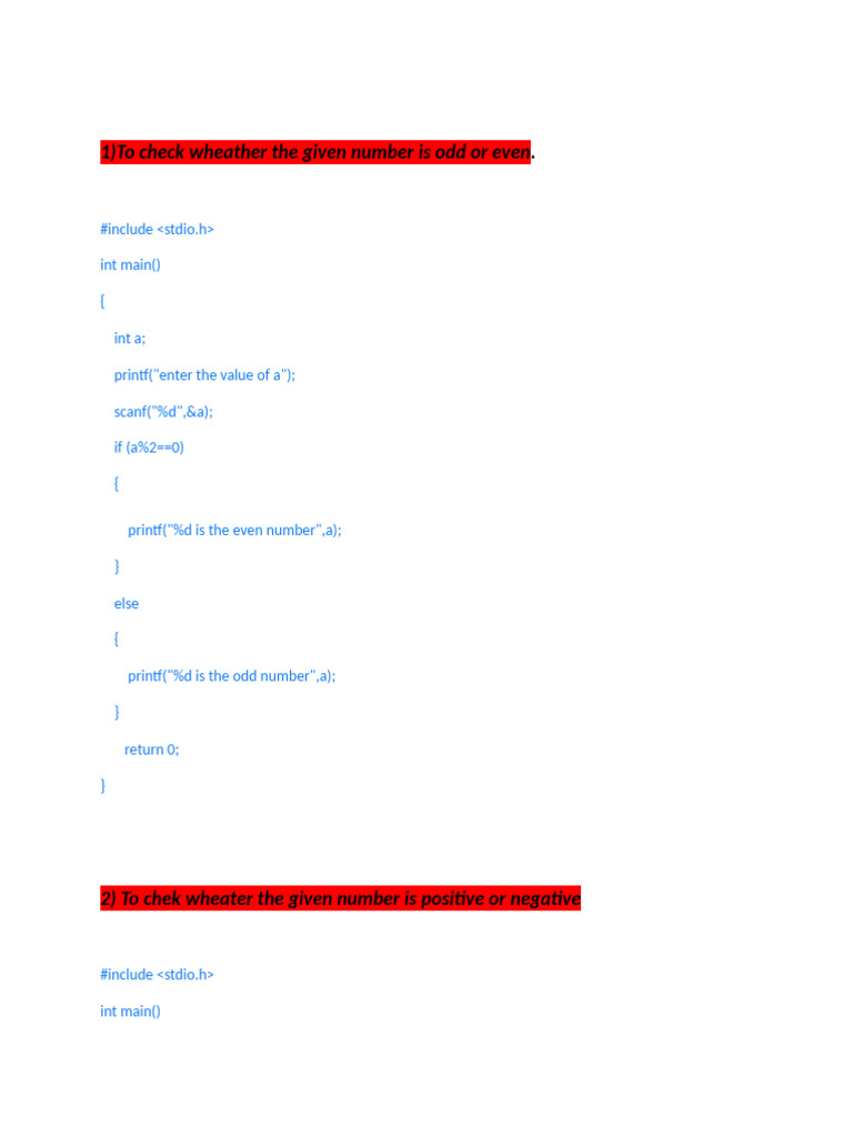 Number Checks and Summation in C | PDF