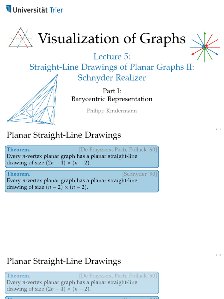 GV Ss21 05 Planar Straight Line Drawings Schnyder | PDF | Graph Theory ...