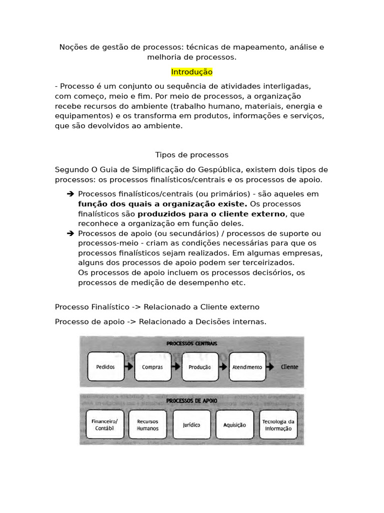 Gestão e Melhoria de Processos Empresariais | PDF | Análise SWOT | Business