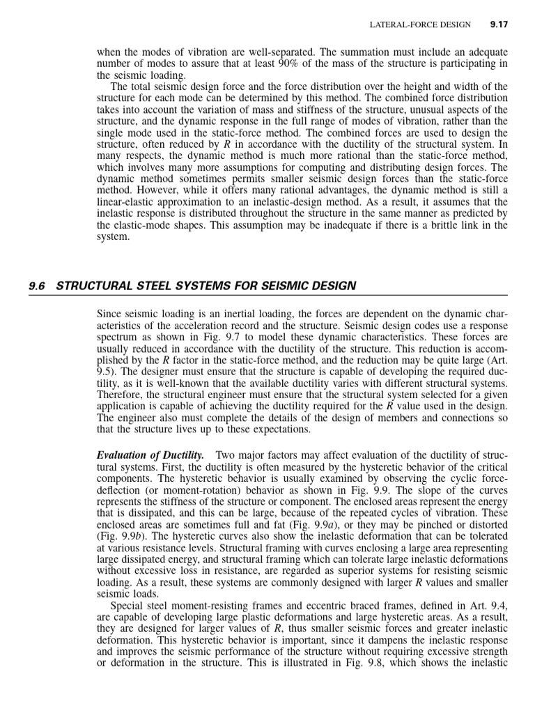 Seismic Design: Lateral Force Methods | PDF | Ductility | Deformation ...