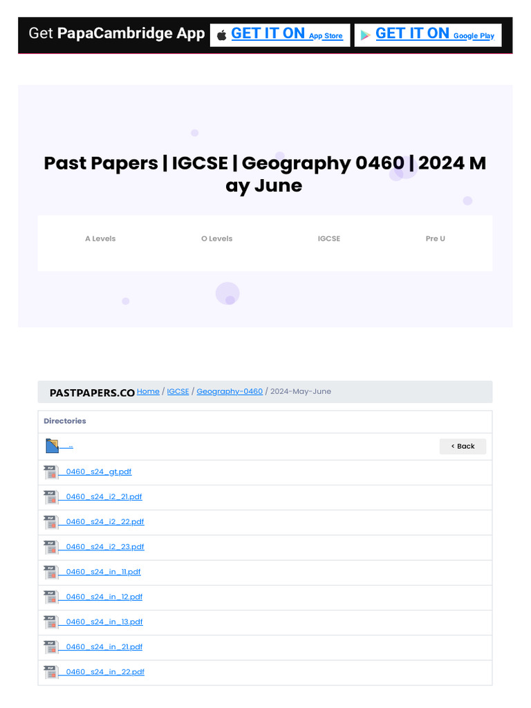 IGCSE Geography 0460 Past Papers 2024 | PDF | Google Play | Alphabet Inc.