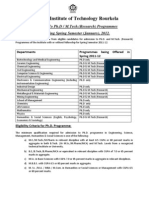 Advertisement for Admission to Ph.D & M.tech(Res)_30092011