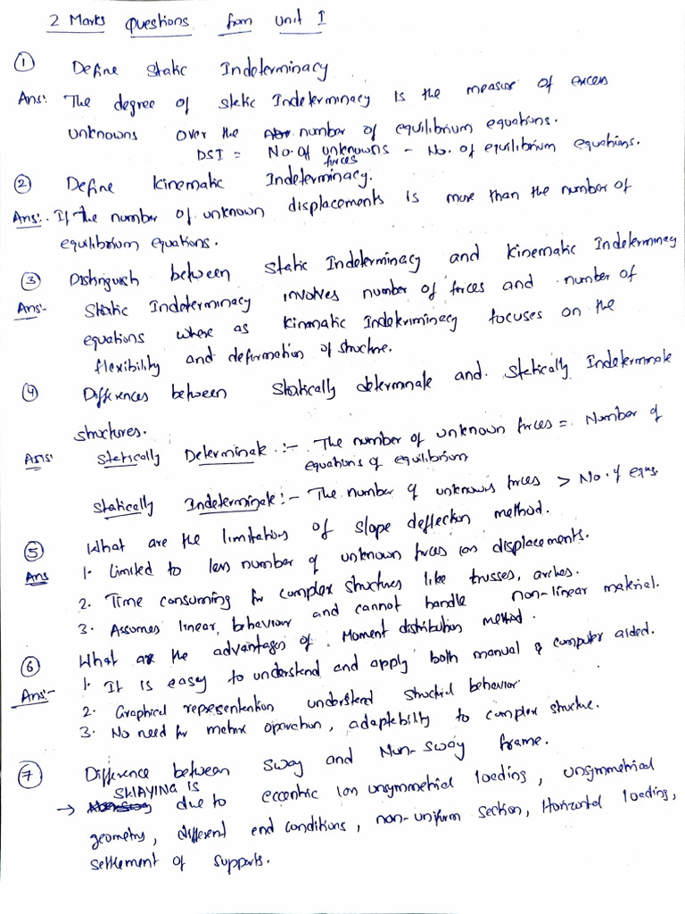 SA II Short Questions With Answers | PDF