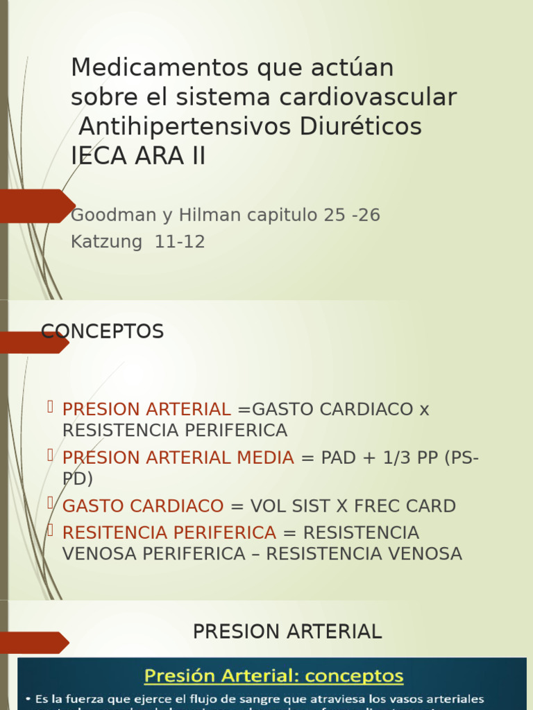 IECA y ARA II en Hipertensión Arterial | PDF | Angiotensina | Hipertensión