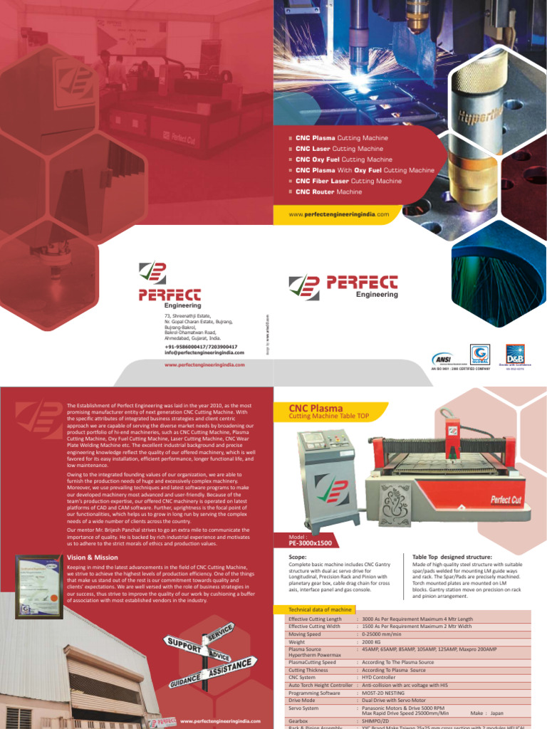 Perfect Engineering CNC Cutting Solutions | PDF | Numerical Control | Gear