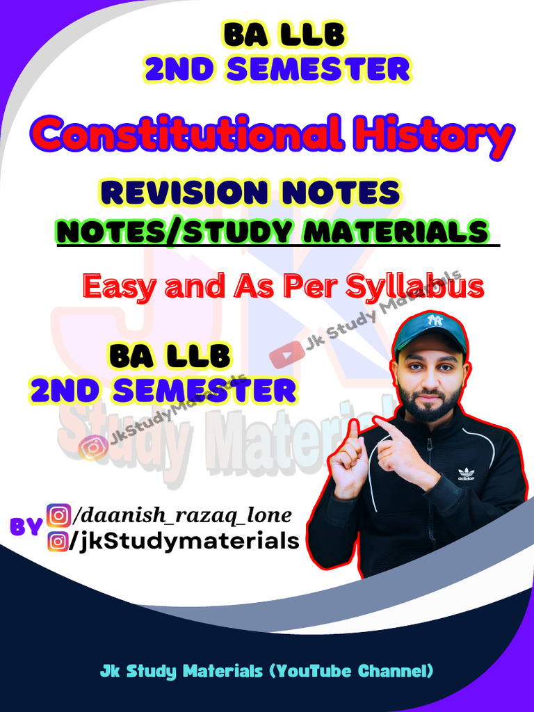 BA LLB 2nd Sem Constitutional History Notes | PDF | British Raj ...
