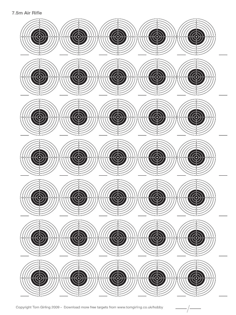 A4 7.5m Air Rifle Target Single Shot | PDF