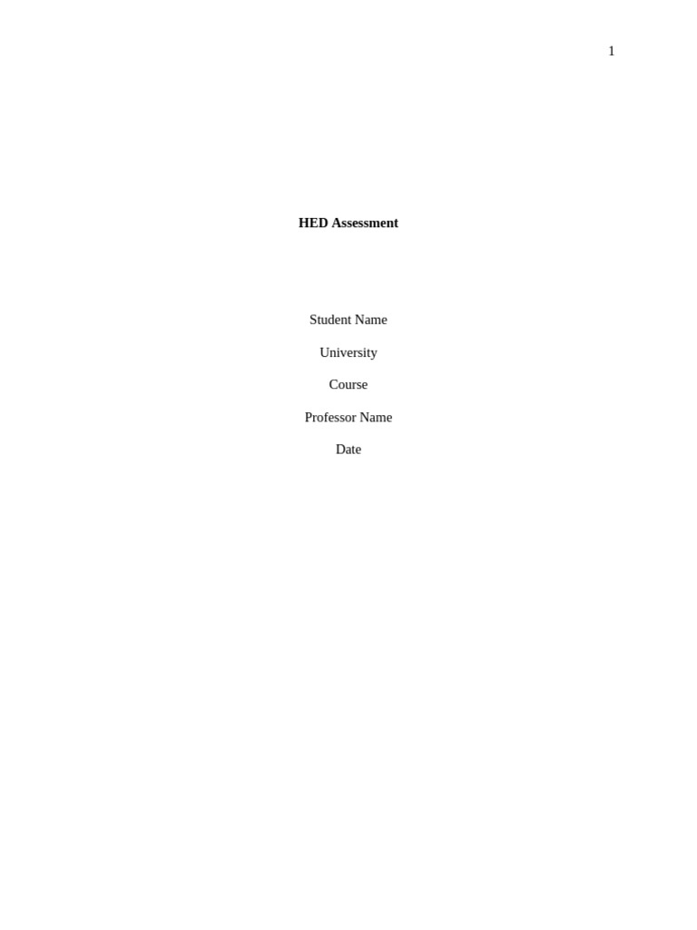 Heal504 Portfolio-HED Assessment Paper | PDF | Informed Consent | Consent