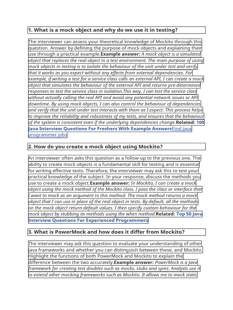 Mockito and PowerMock Overview | PDF | Method (Computer Programming ...