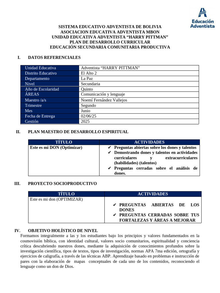 PDC Junio 5to Sec Lit. | PDF | Publicación Académica | Aprendizaje