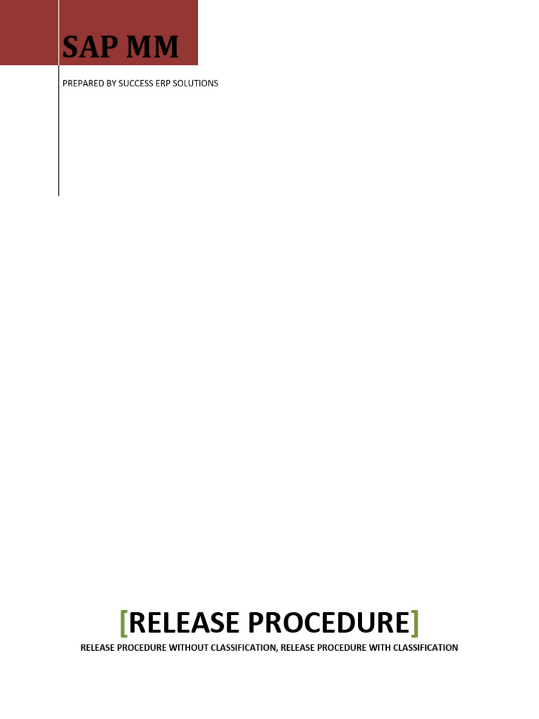 SAP MM Release Procedures Guide | PDF | Computing | Computer Programming