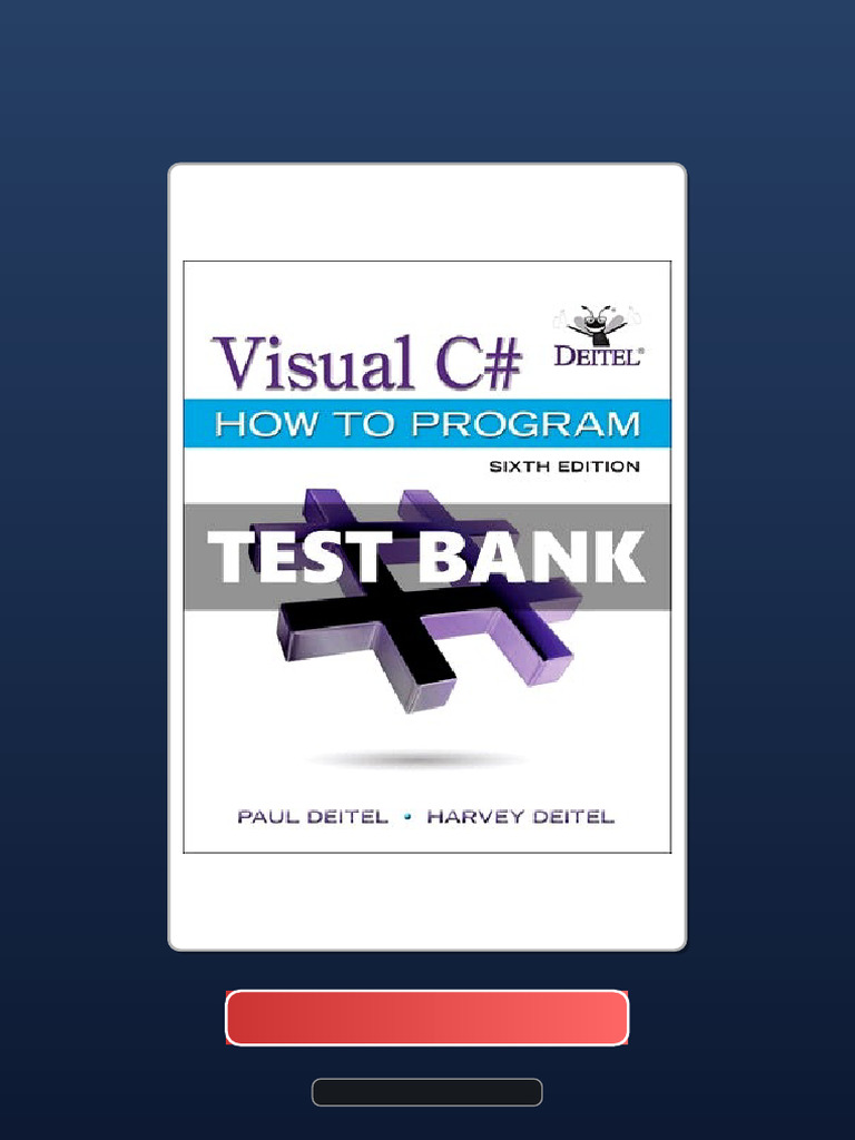 Visual C How To Program 6th Edition Deitel Ebook and TestBank Bundle ...