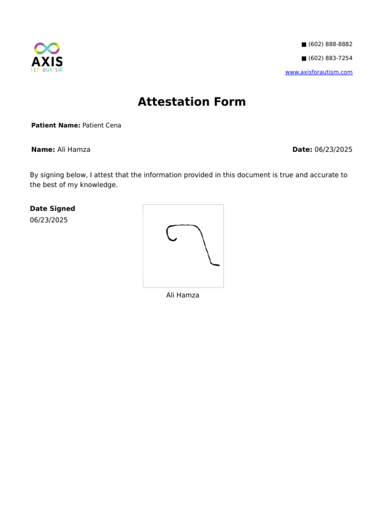 Attestation Form | PDF