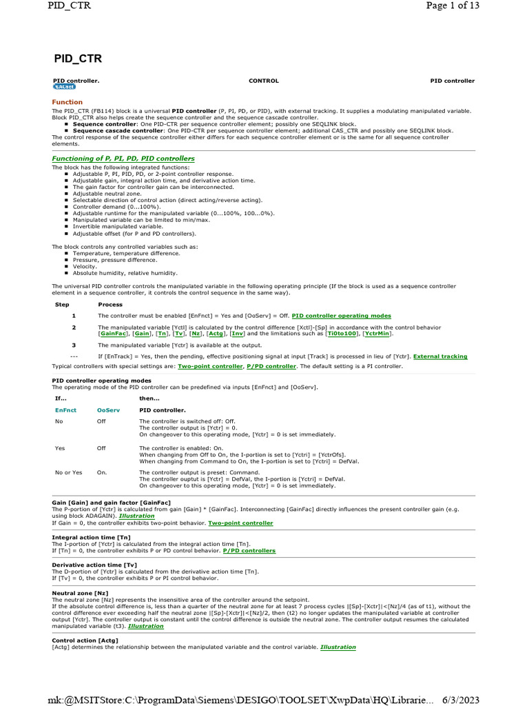 Universal PID Controller Overview | PDF | Parameter (Computer ...
