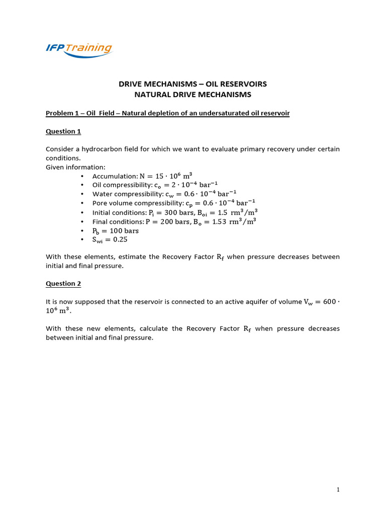Natural Drive Mechanisms in Oil Reservoirs | PDF | Petroleum Reservoir ...
