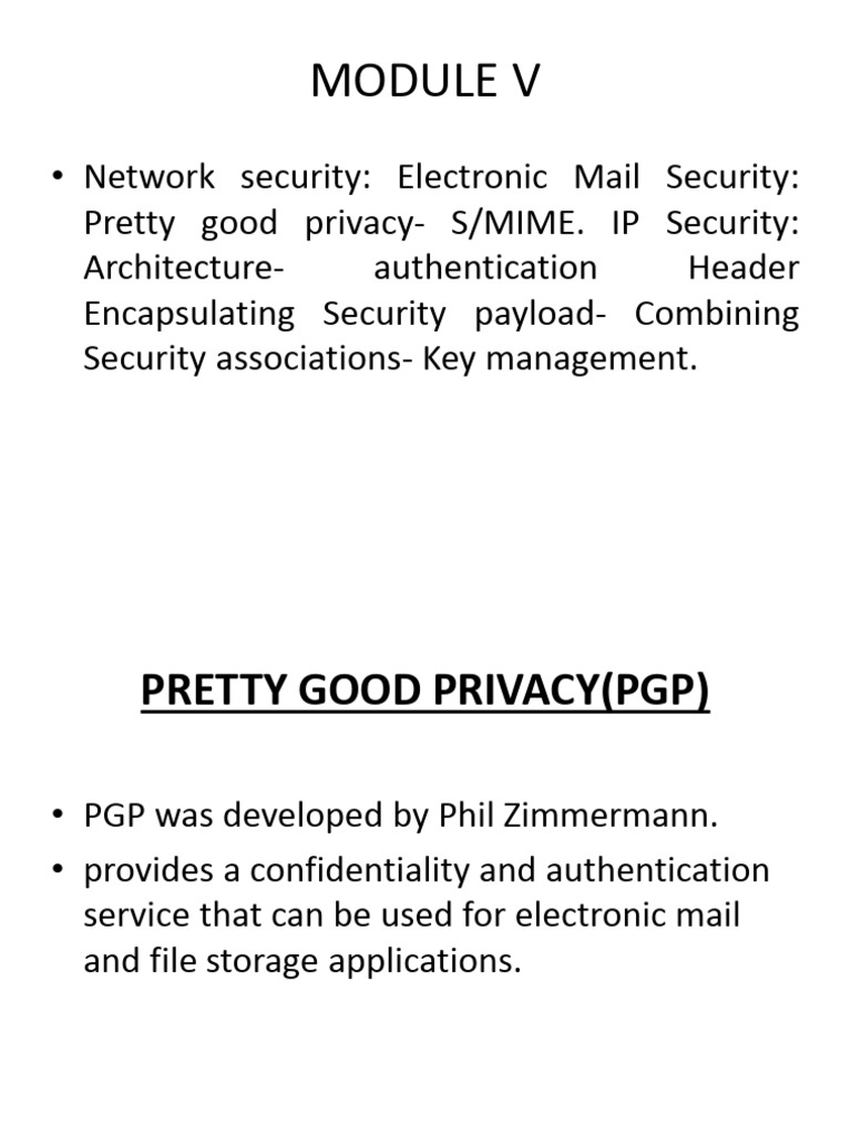 Email Security: PGP and S/MIME Overview | PDF | Internet Protocols ...