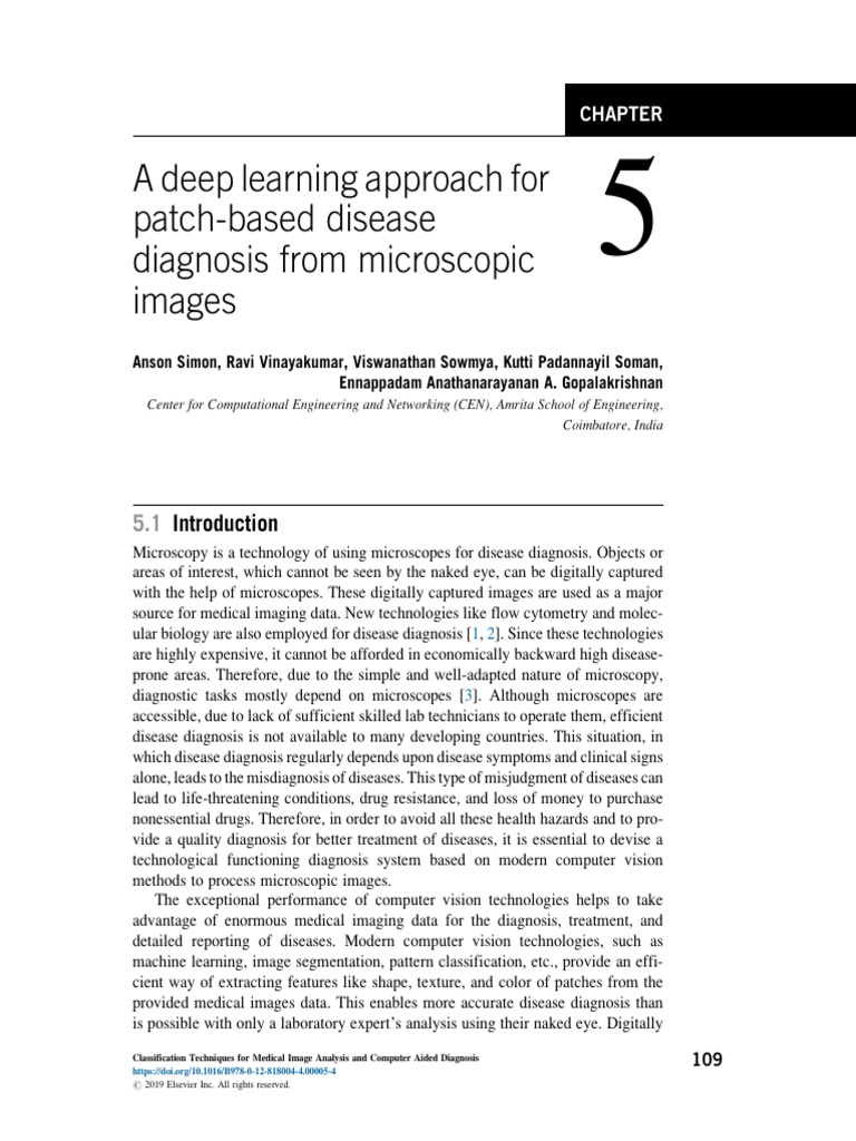 Deep Learning for Microscopic Disease Diagnosis | PDF | Receiver ...
