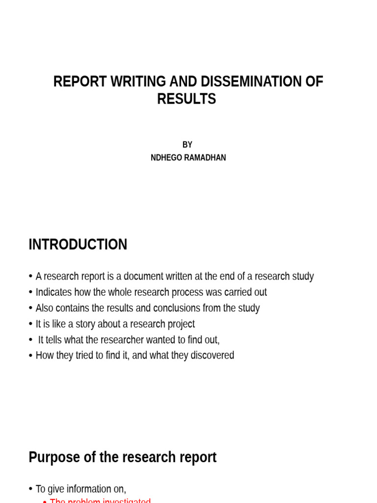 Research Report Writing Guide | PDF | Methodology | Data Analysis