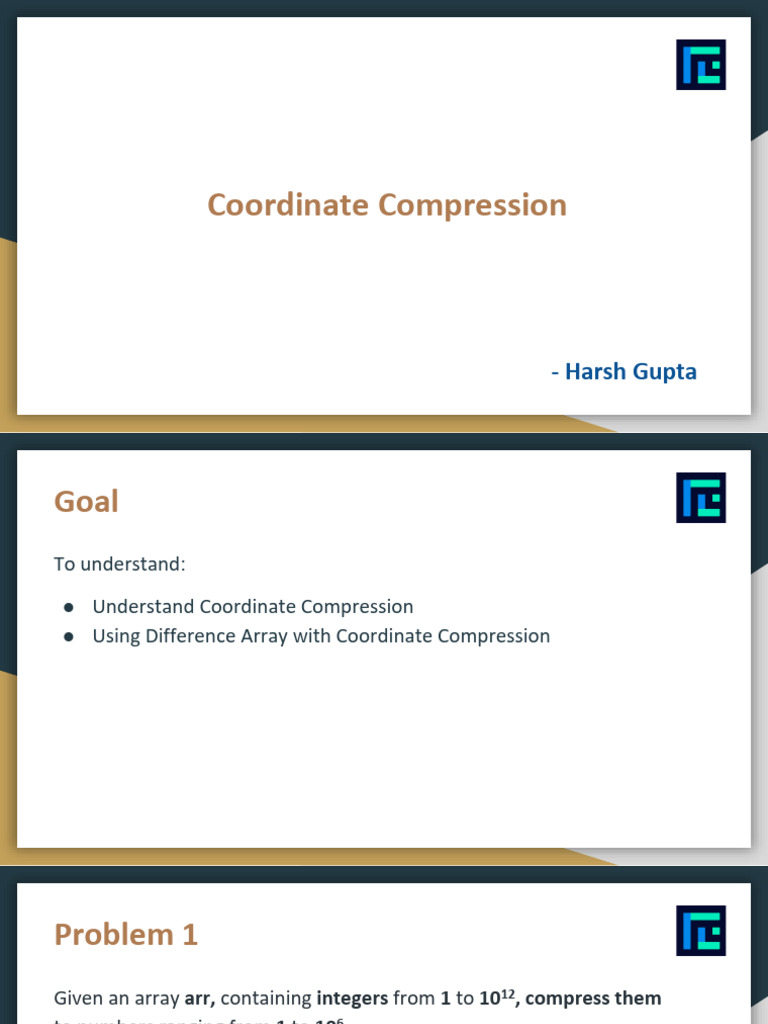 Coordinate Compression Techniques | PDF