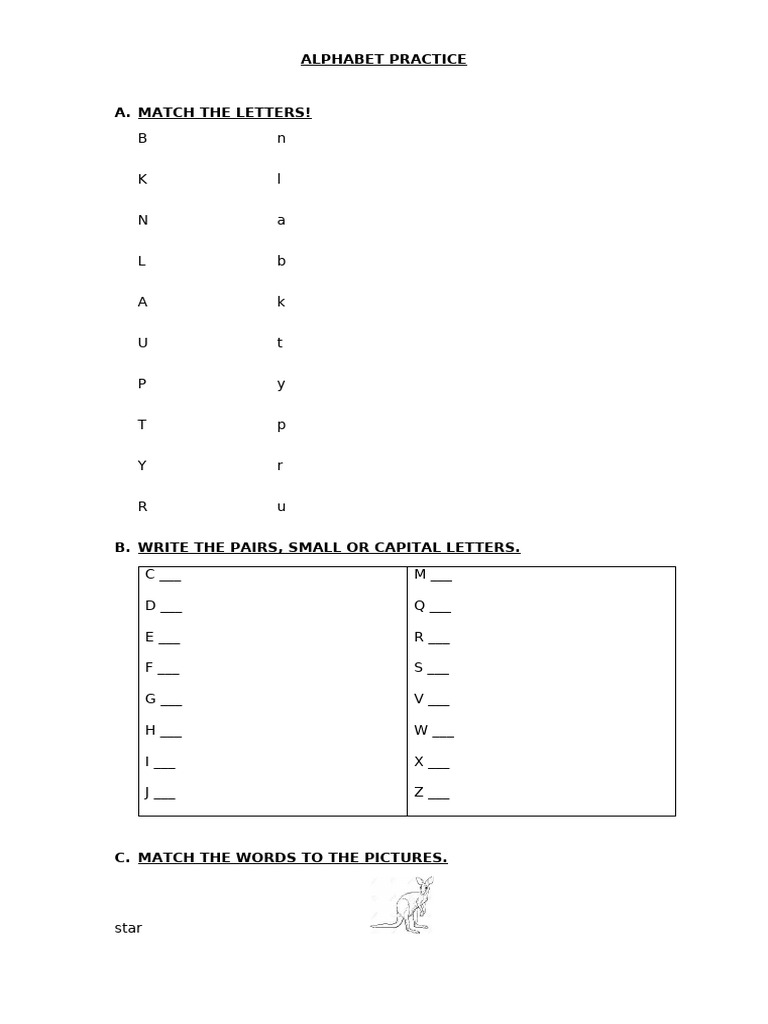 Alphabet Practice & Review | PDF