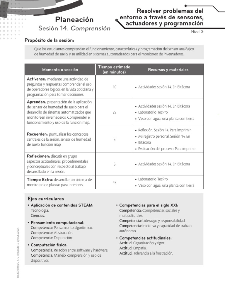 NPR G s14 Com Fichapresentacion14 | PDF | Pensamiento | Ciencia cognitiva
