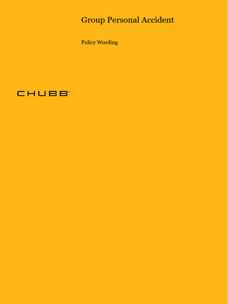 Chubb GPA (E4) 2016 - 202208 | PDF | Insurance | Coma