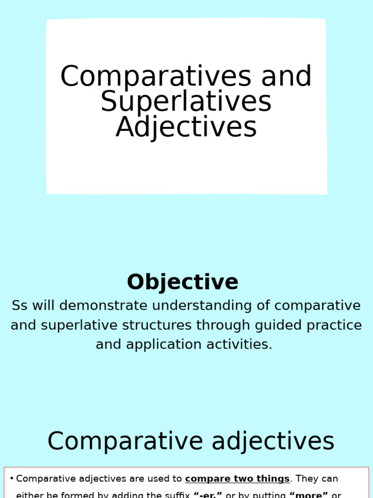 Comparatives and Superlatives Adjectives | PDF