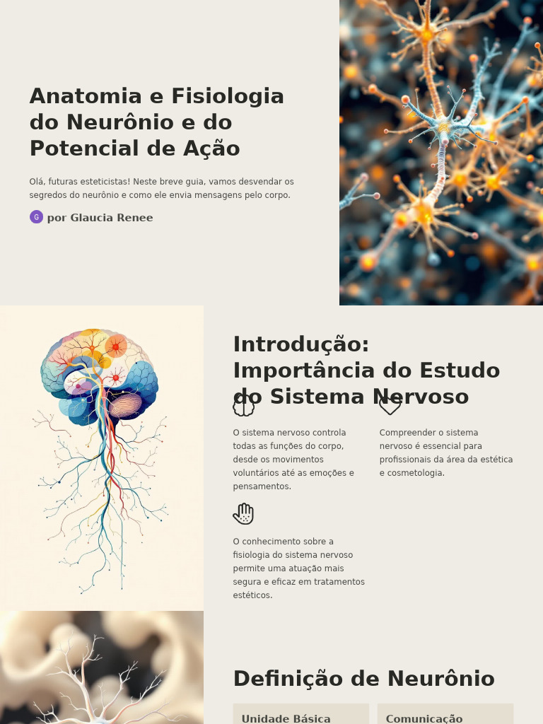 Anatomia e Fisiologia do Neurônio | PDF | Potencial de ação | Neurônio
