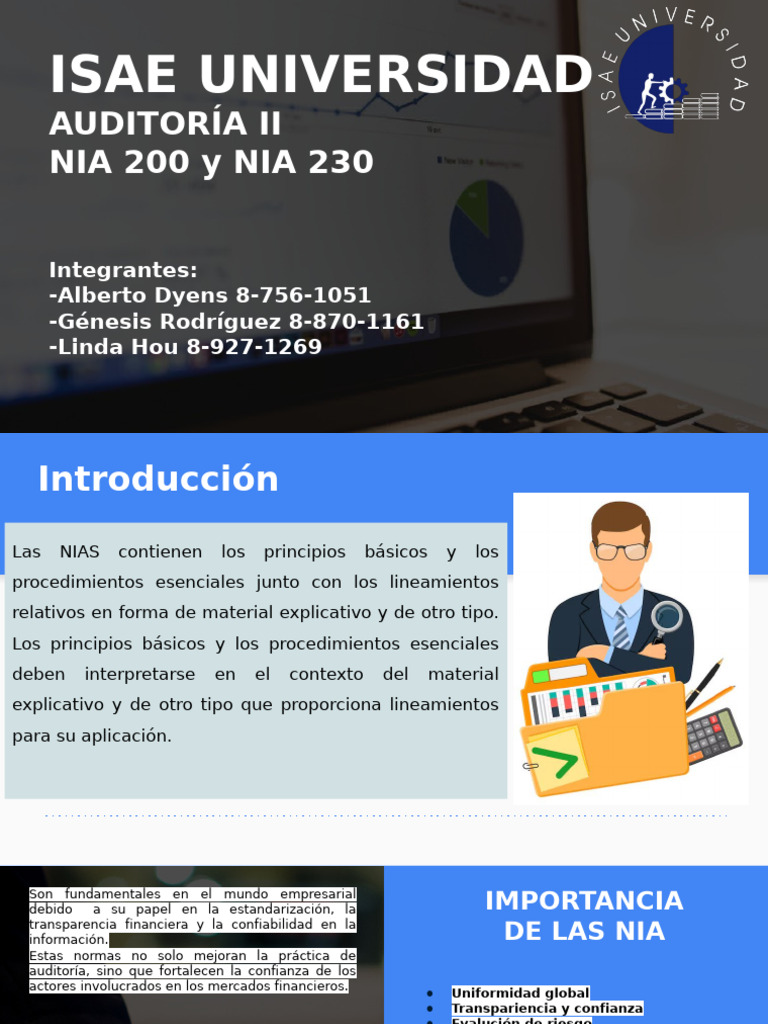 Normas Internacionales de Auditoría NIA 200 y NIA 230 | PDF | Auditoría ...