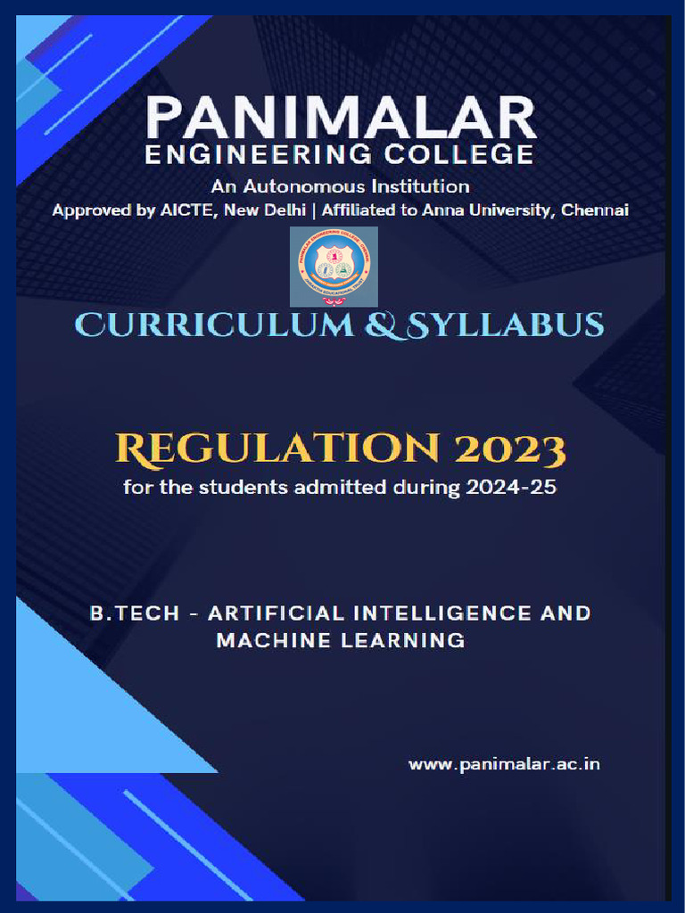 B.Tech AI & ML Curriculum 2023-25 | PDF | Integral | Eigenvalues And ...