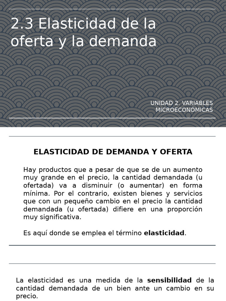 Elasticidad de Oferta y Demanda Explicada | PDF | Elasticidad (economía ...