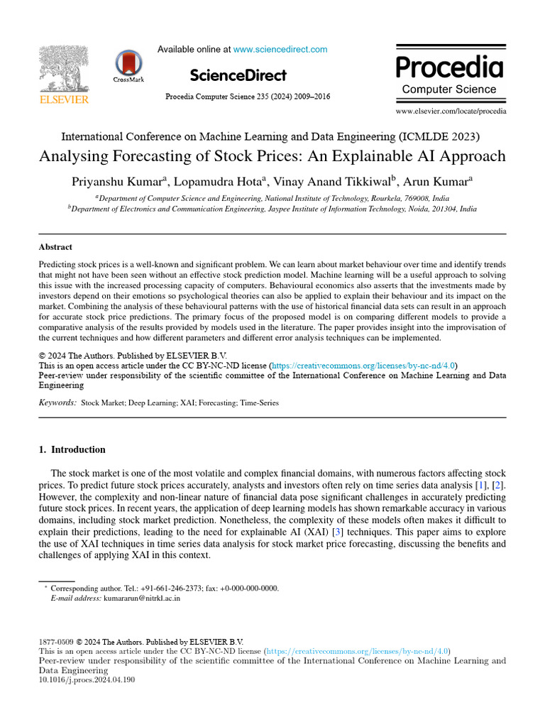 Explainable AI for Stock Price Forecasting | PDF | Mean Squared Error ...