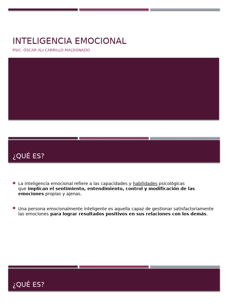 Inteligencia Emocional | PDF | Las emociones | Inteligencia emocional