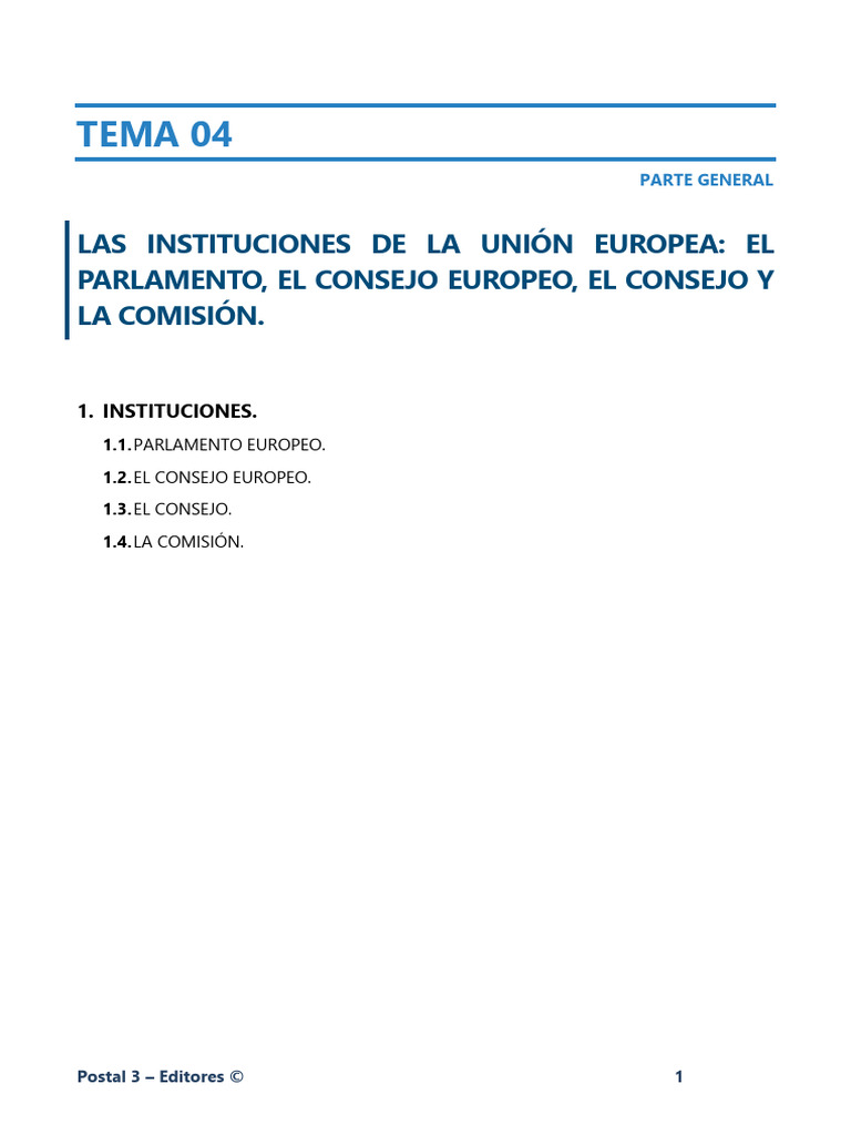 Instituciones de la Unión Europea | PDF | Política mundial | Parlamento ...