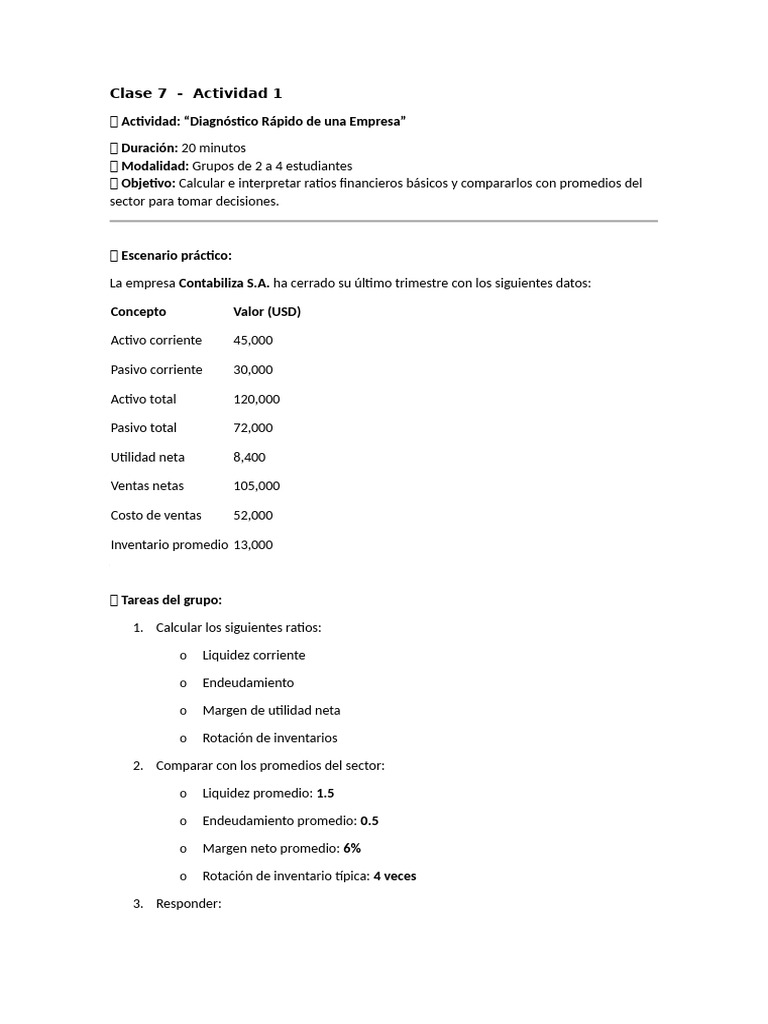 Clase 7 - Actividad 1 | PDF