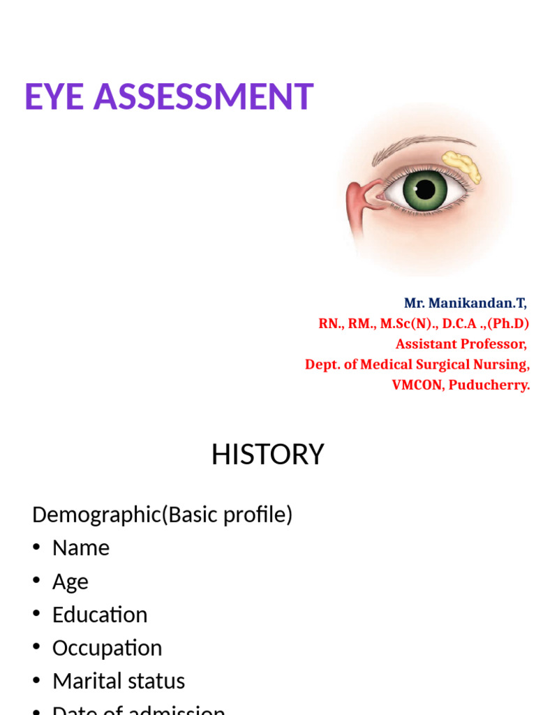 Comprehensive Eye Assessment Guide | PDF | Retina | Visual Acuity