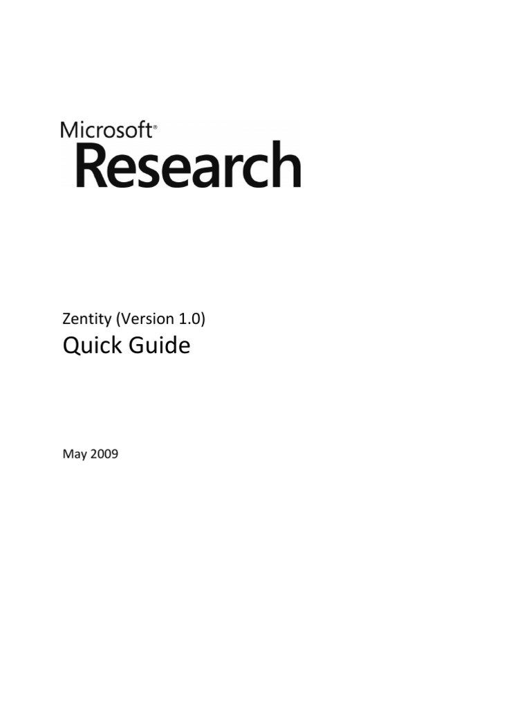 Zentity Quick Guide - Version 1 | PDF | Entity Framework | Hypertext ...
