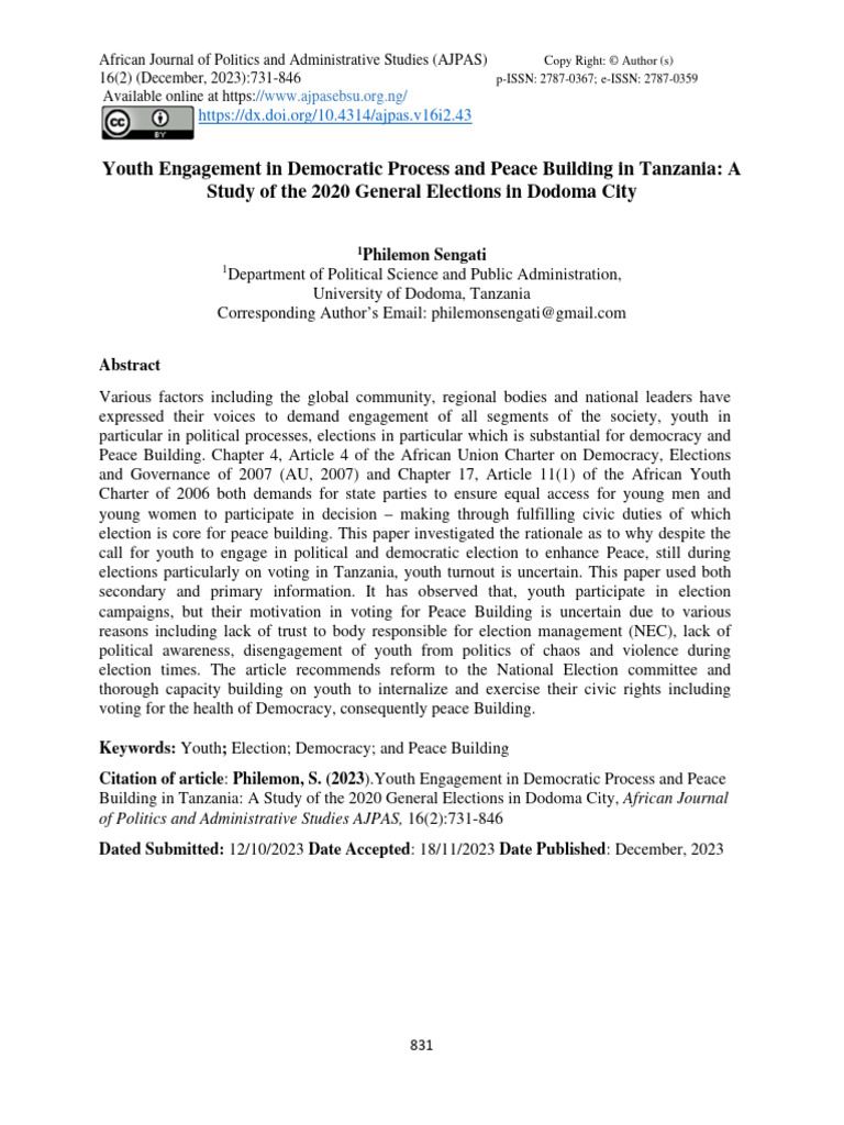 Ajol-File-Journals 677 Articles 260433 6568edbd78601 | PDF | Voter ...