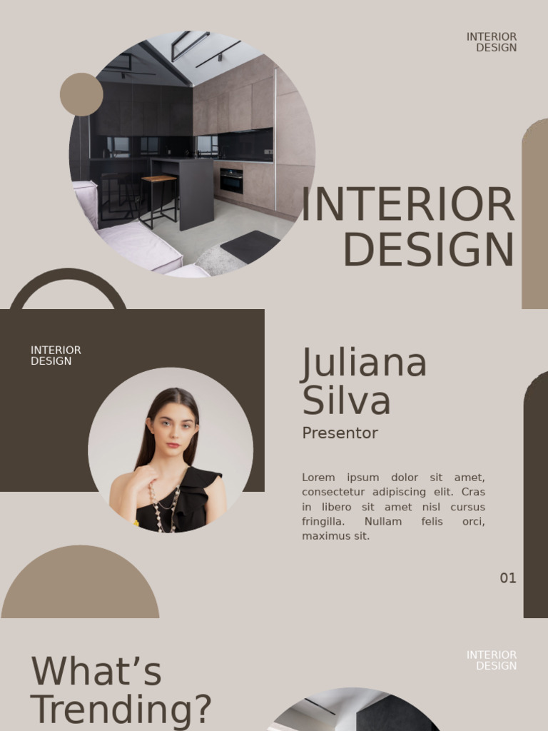 Cream Minimalist Interior Design Business Presentation | PDF